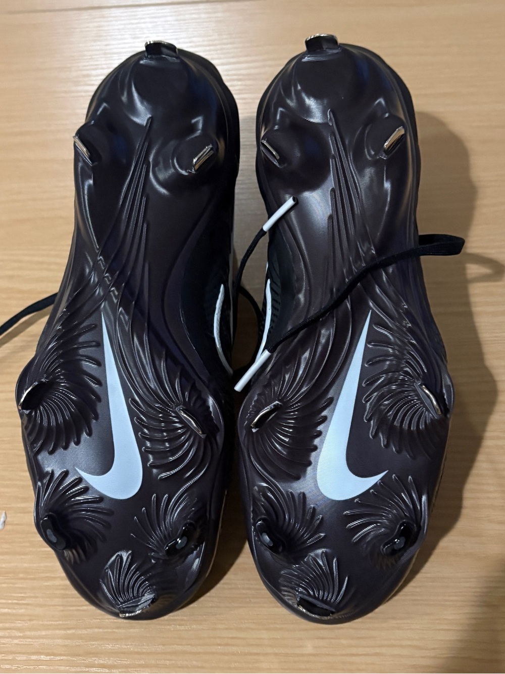 Nike Men's Black alpha huarache nxt baseball metal cleats size 8.5 - Picture 5 of 6